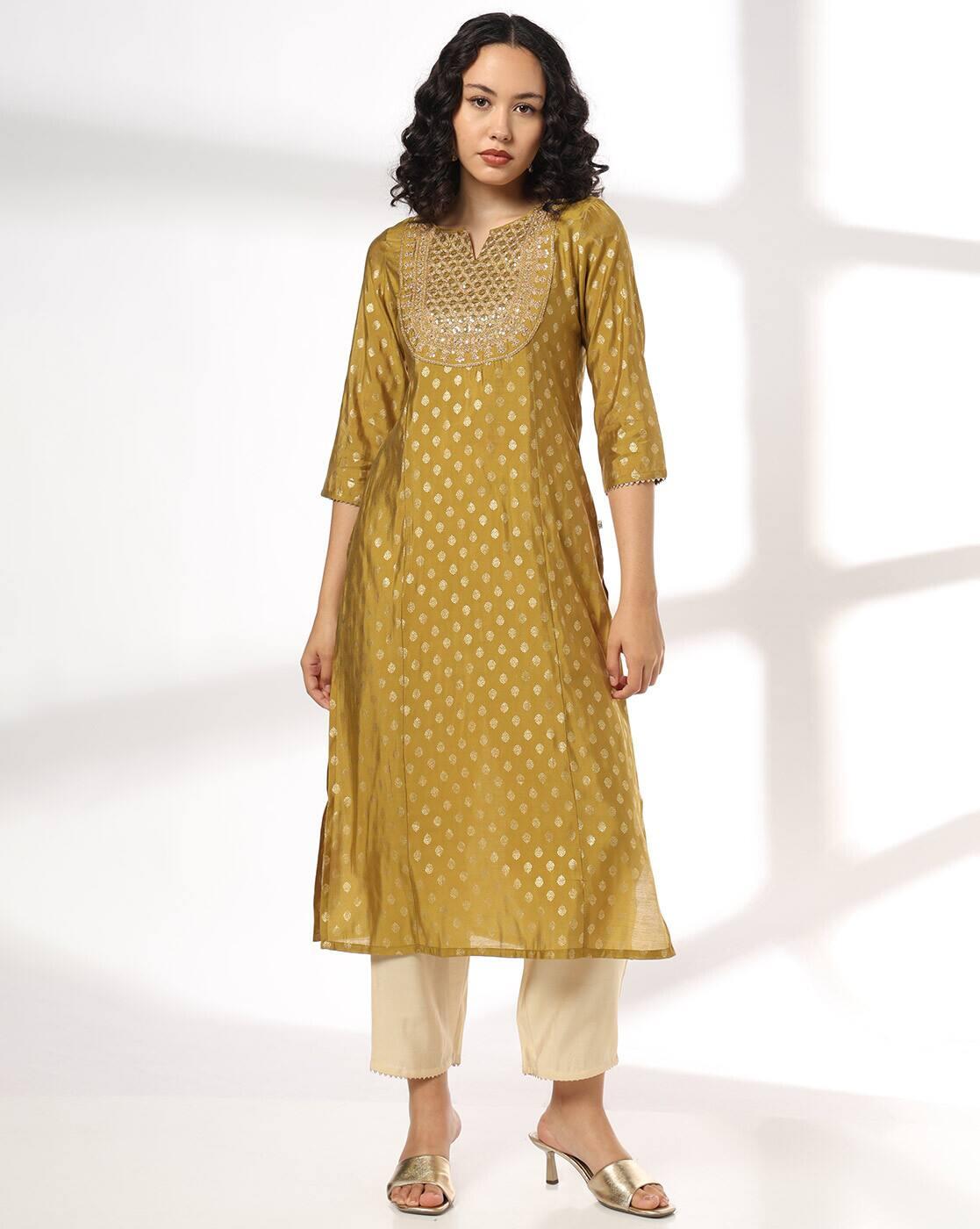 AVAASA SET | Women Embroidered Straight Kurta & Pants Set|0