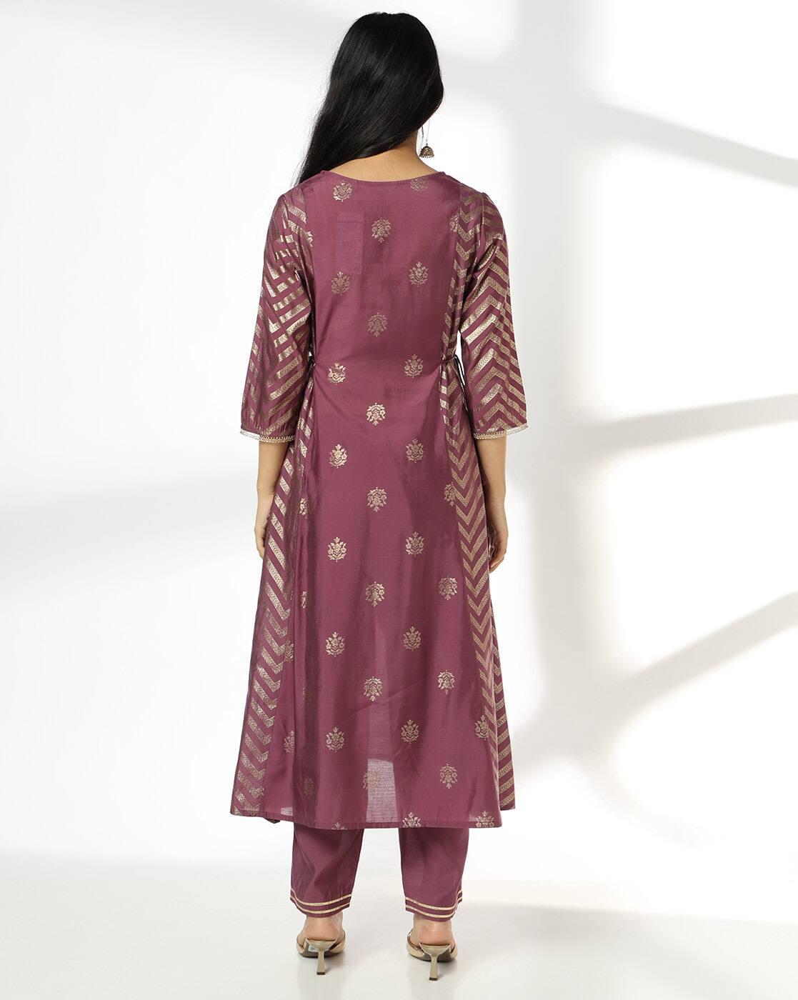 AVAASA SET | Women Embellished A-Line Kurta with Pants & Dupatta|2