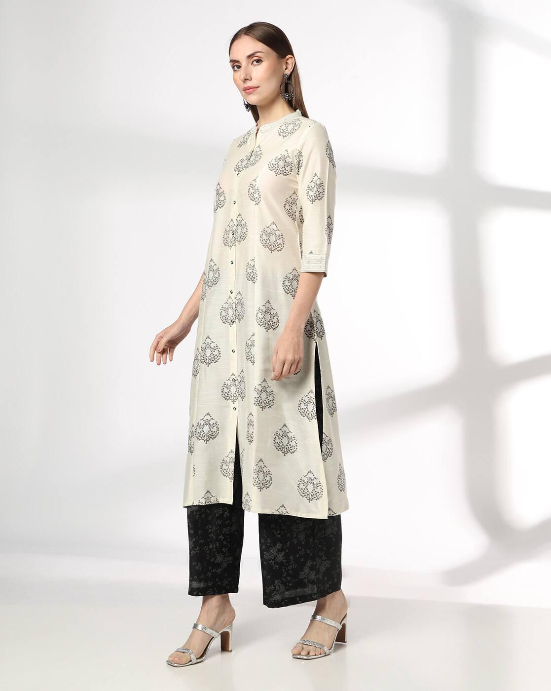 AVAASA SET | Women Printed Straight Kurta & Palazzos Set|1