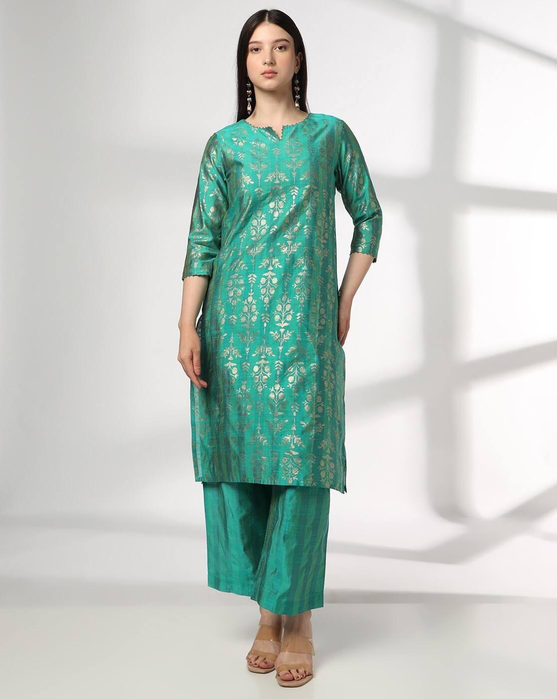 AVAASA SET | Women Printed Straight Kurta-Bottom Set|0