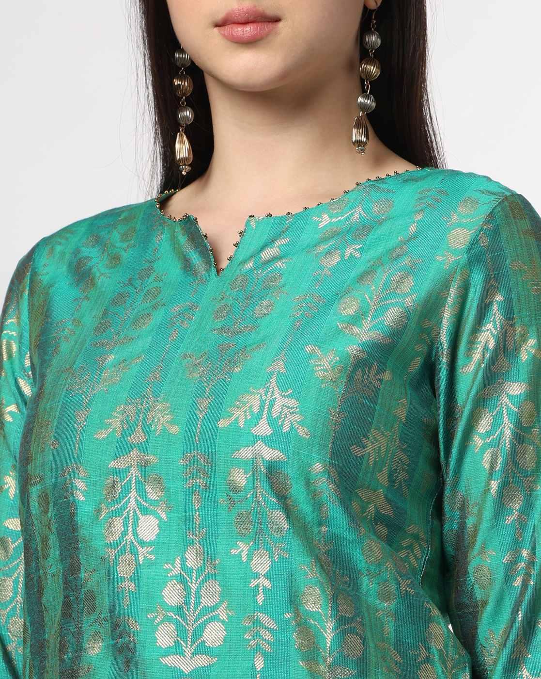 AVAASA SET | Women Printed Straight Kurta-Bottom Set|3