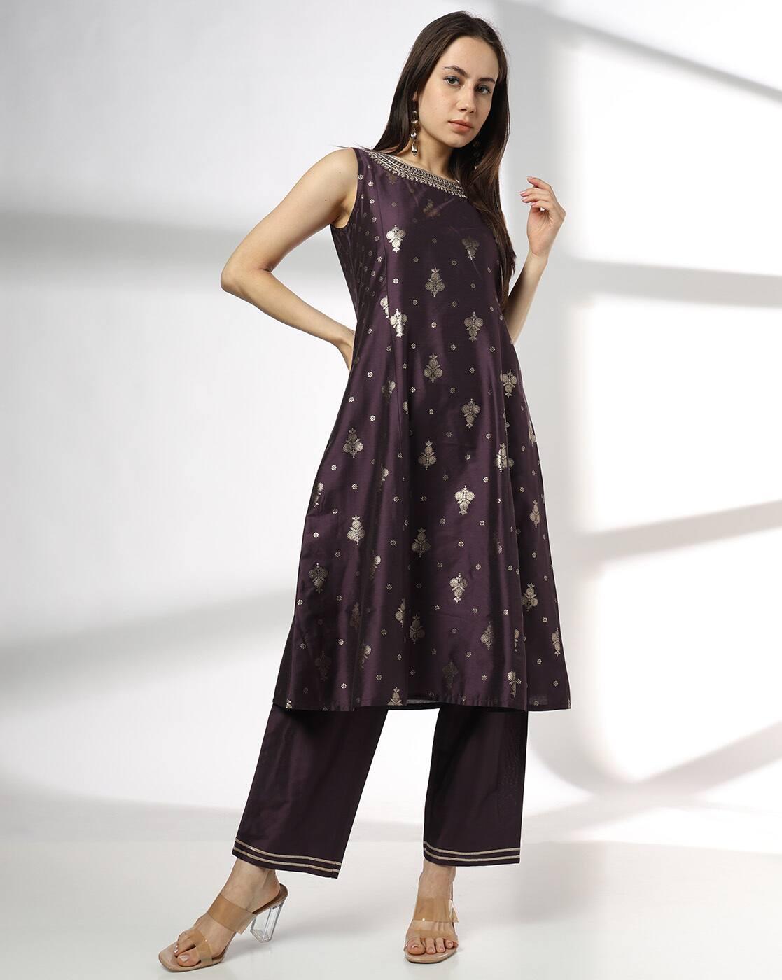 AVAASA SET | Women Embroidered Flared Kurta-Bottom Set|0