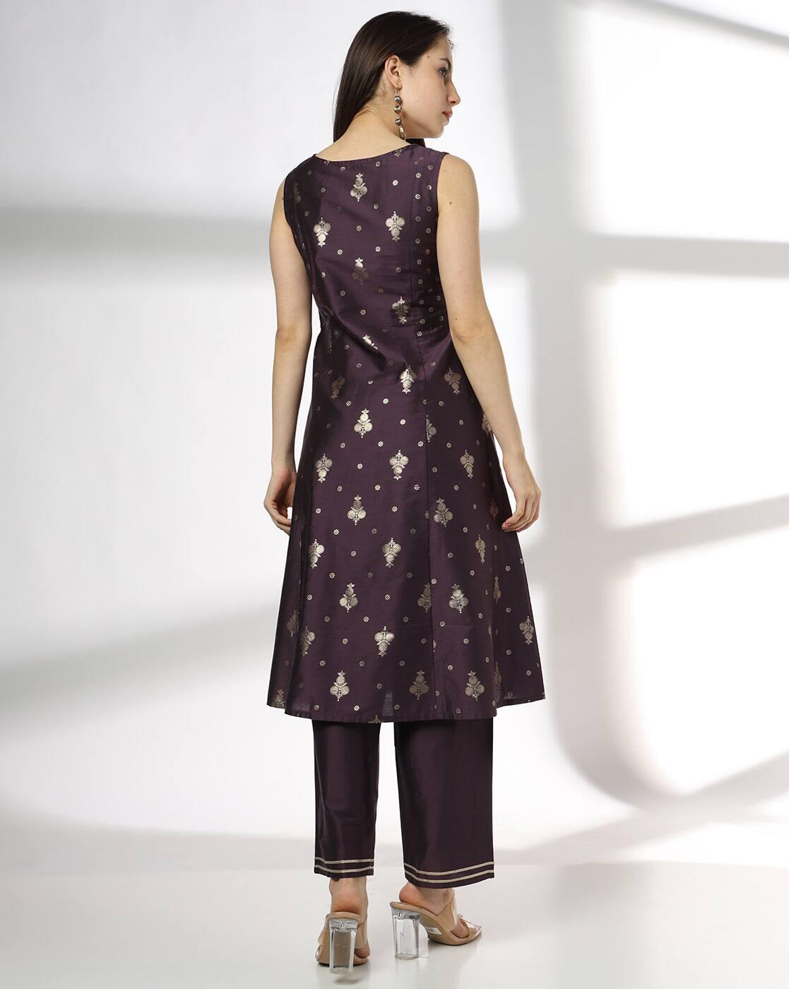 AVAASA SET | Women Embroidered Flared Kurta-Bottom Set|2