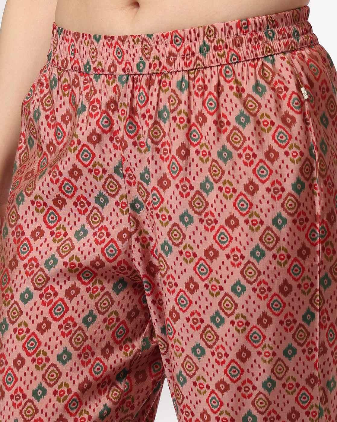 AVAASA SET | Women Ikat A-Line Kurta-Bottom Set|4