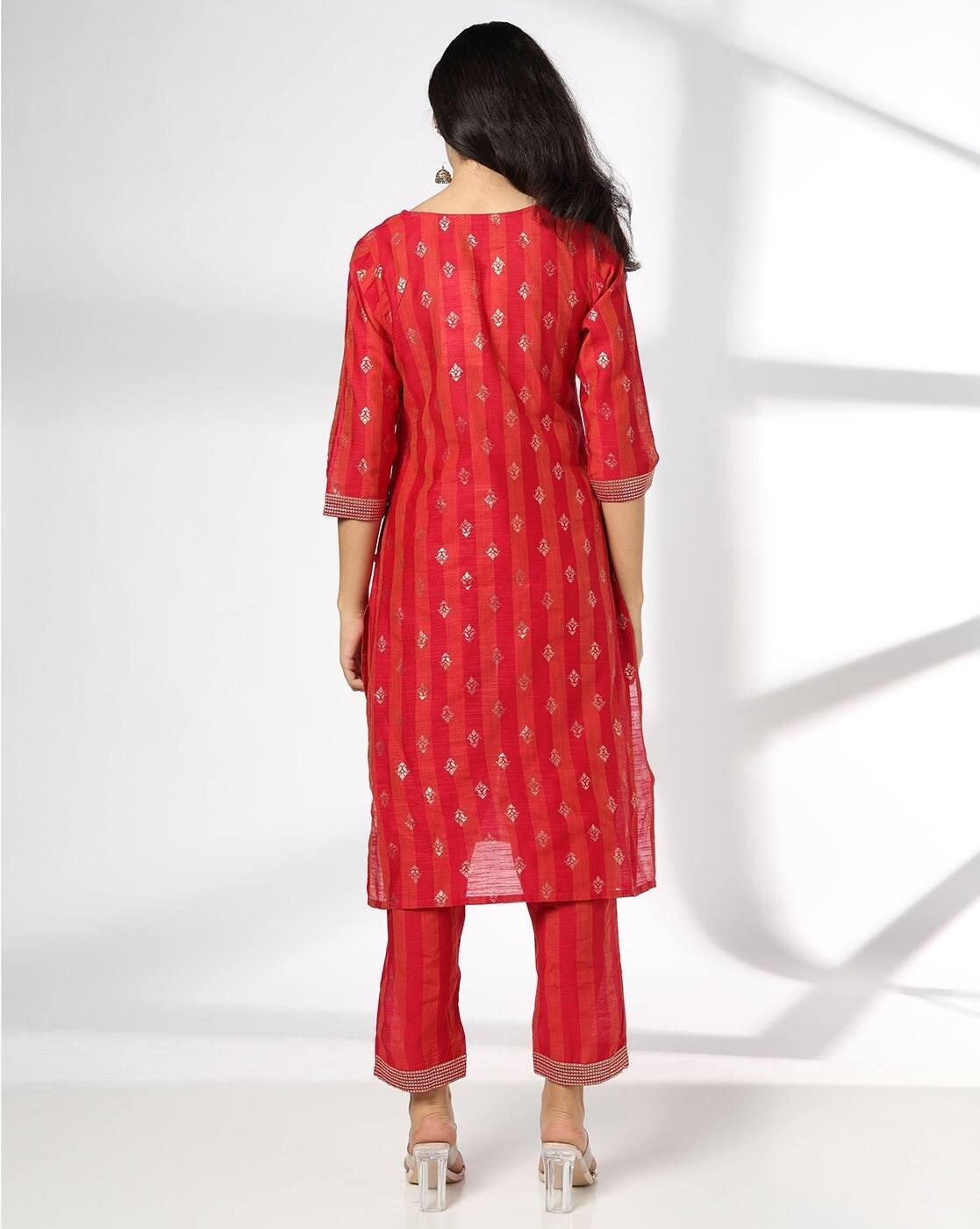 AVAASA SET | Women Floral Print Straight Kurta with Pants|2