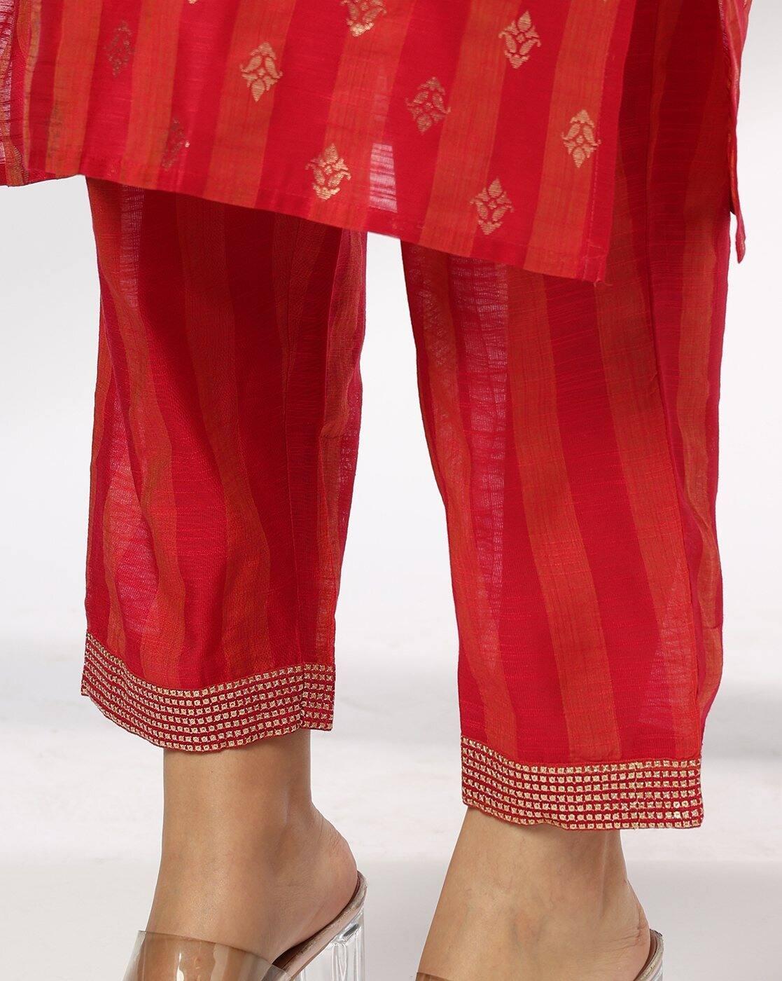 AVAASA SET | Women Floral Print Straight Kurta with Pants|4