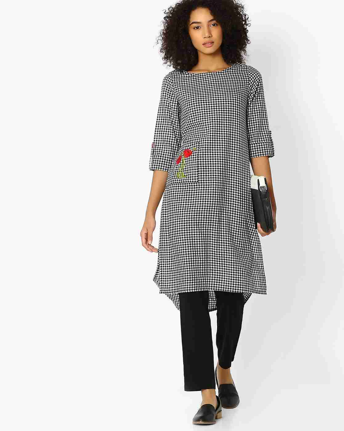 Straight Checked Kurta