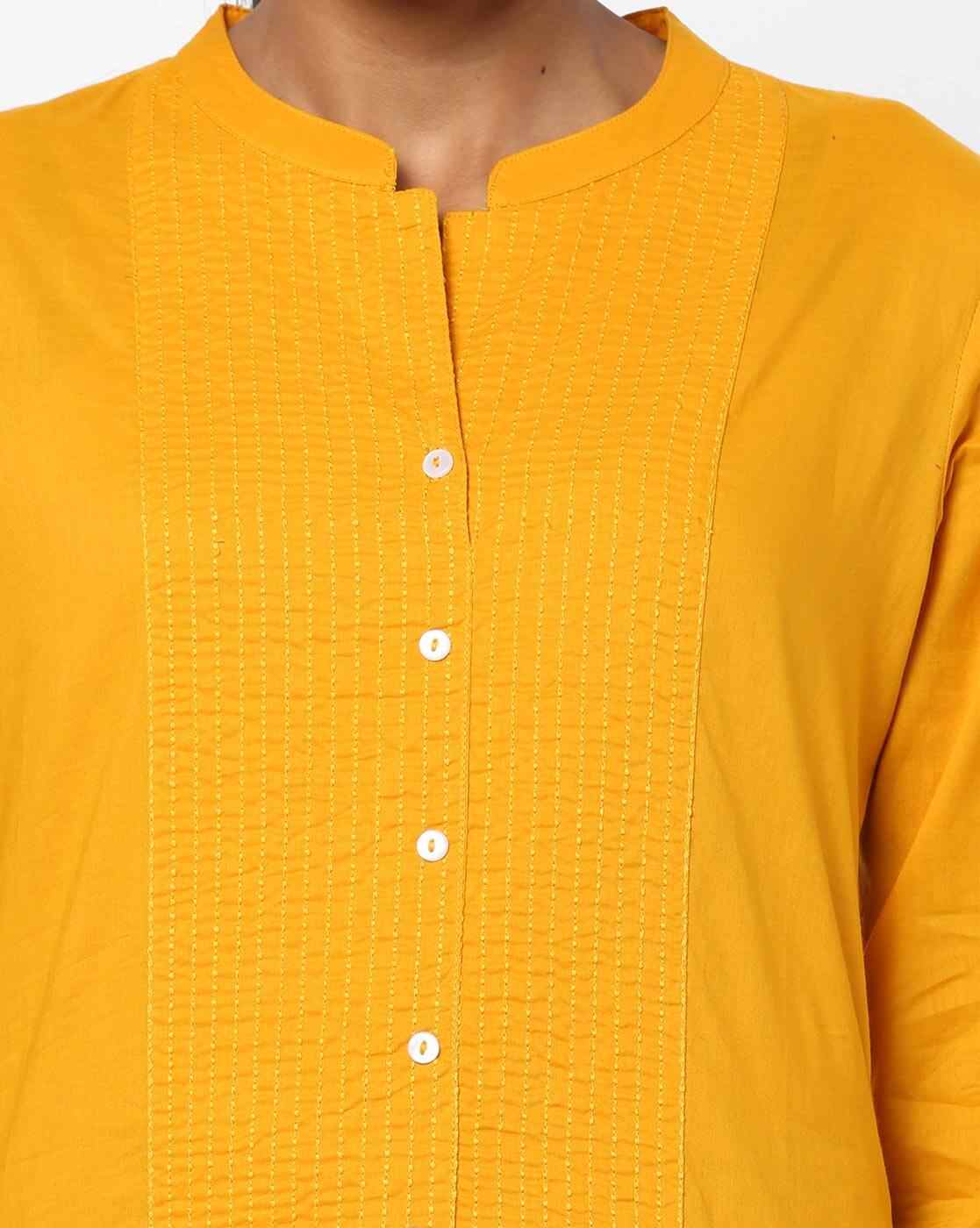 AVAASA WORKWEAR | Straight Kurta with Mandarin Collar|5