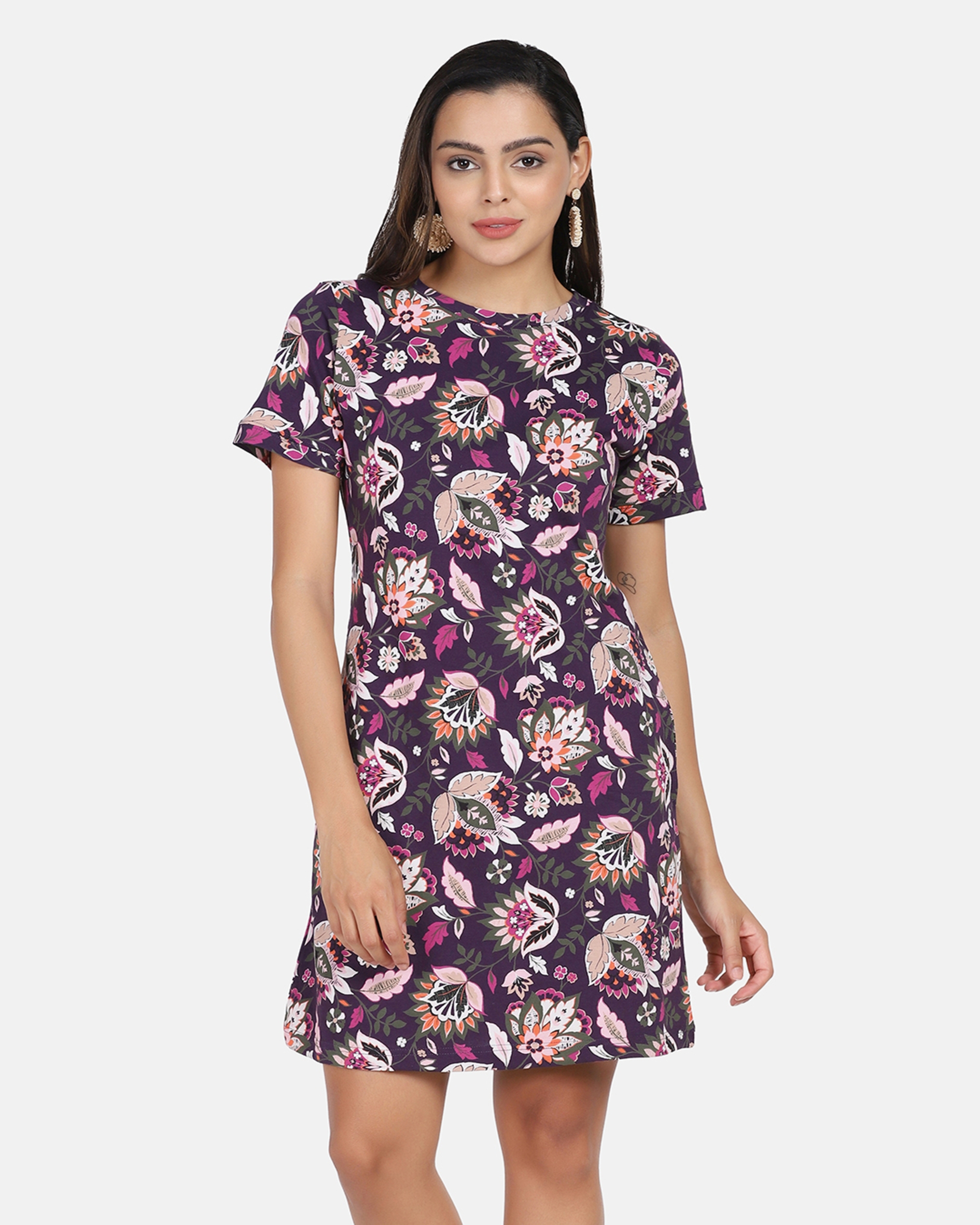 Violet Printed Pocket Dress