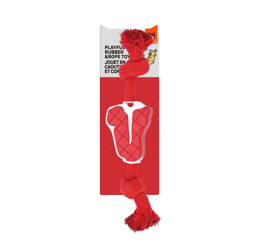 Fofos Dog Chew Rope Toy Steak