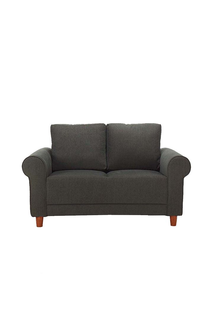 neudot Melody Sofa for Living Room |2 Persons Sofa|Premium Fabric with Padded Cushioned Armrest | Solid Wood Frame|2 Seater in Slate Grey Color
