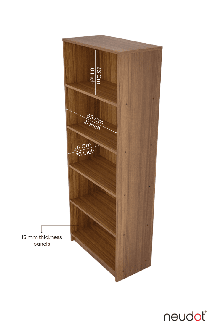 Bravo Open Bookshelf - Leon Teak