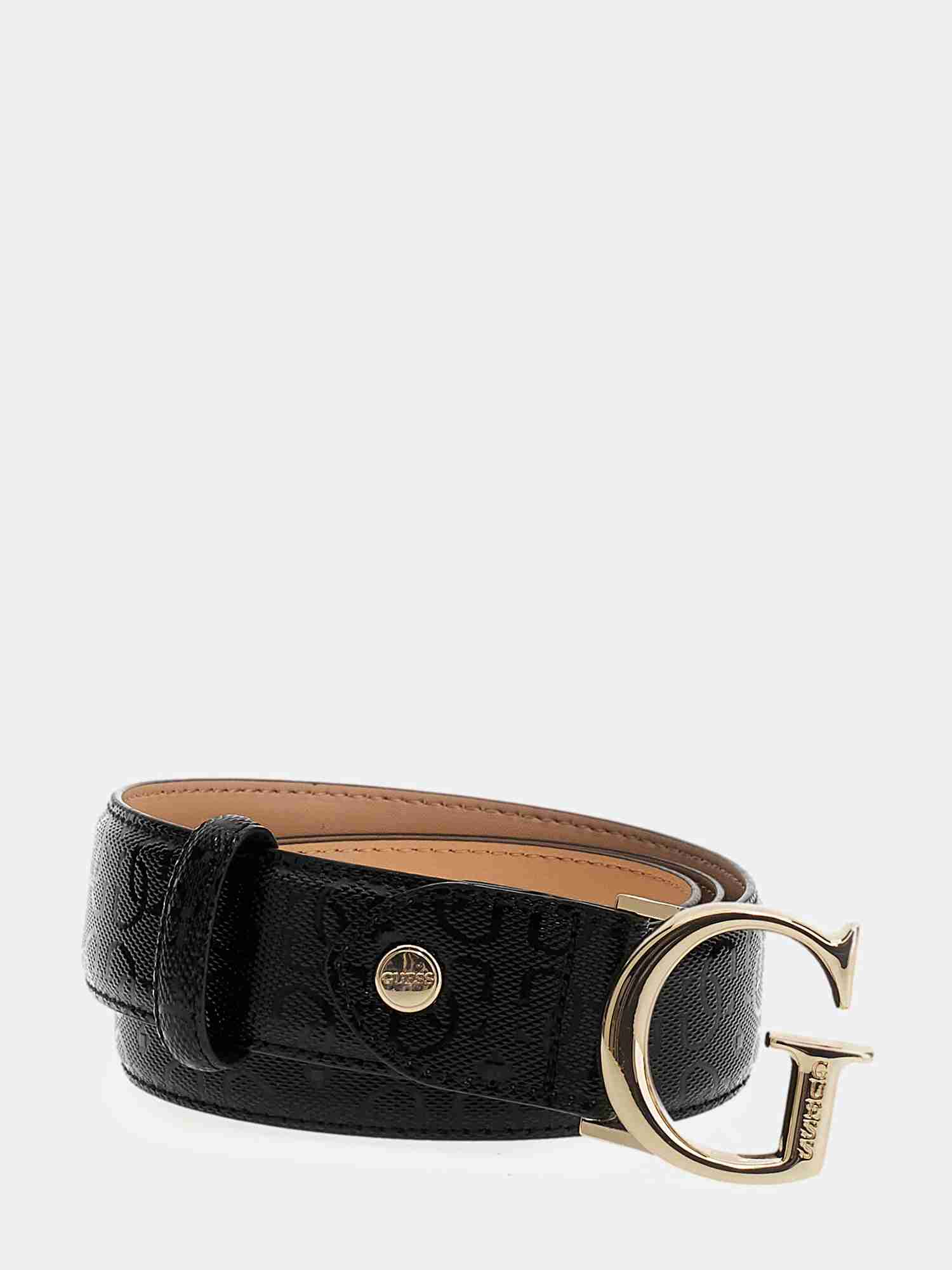 Guess Black Polyester Logo Women Belt