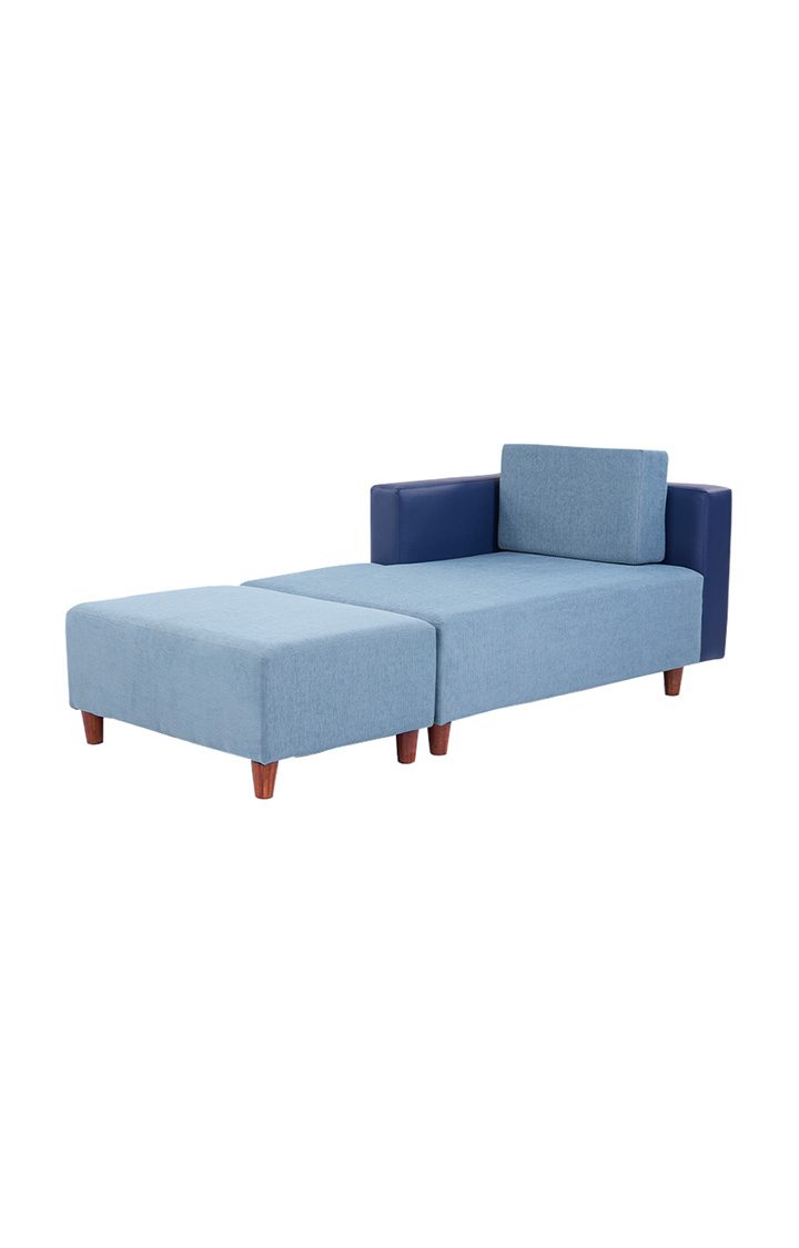 neudot Hailey Fabric Chaise Lounger RHS in Mirage Blue Colour
