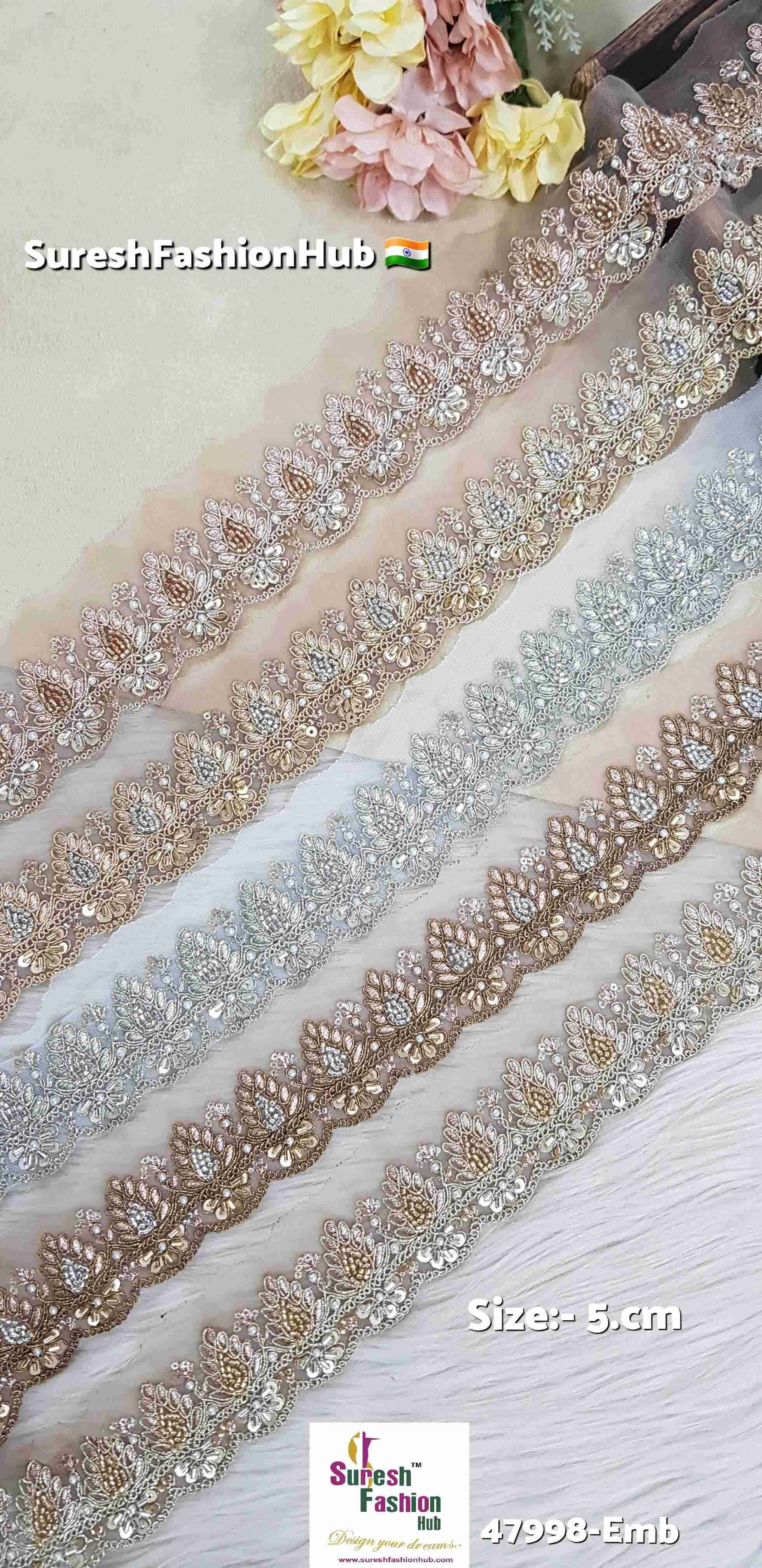 Scalloped Floral Embroidery Lace