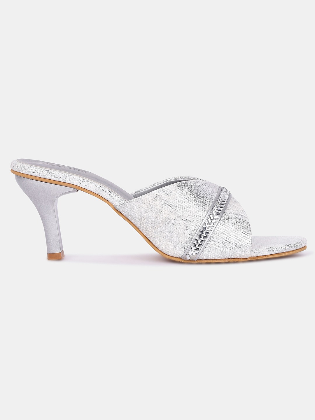 Shimmering Sawadi Silver Kitten Heel Sandals - Shop Elegant Low Heels for Women at Sawadimart