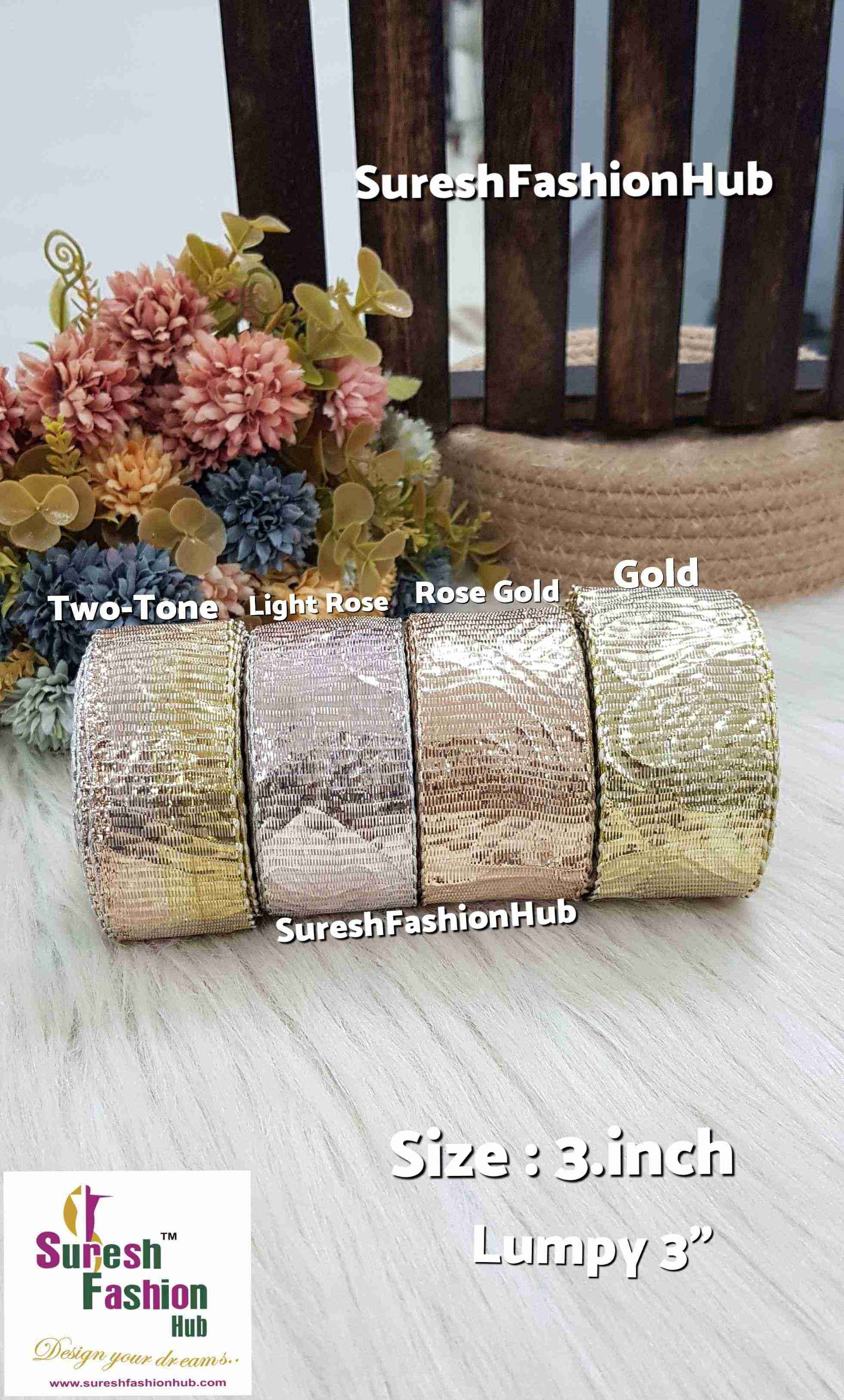 Golden Lumpi Gota Border 3'' inch