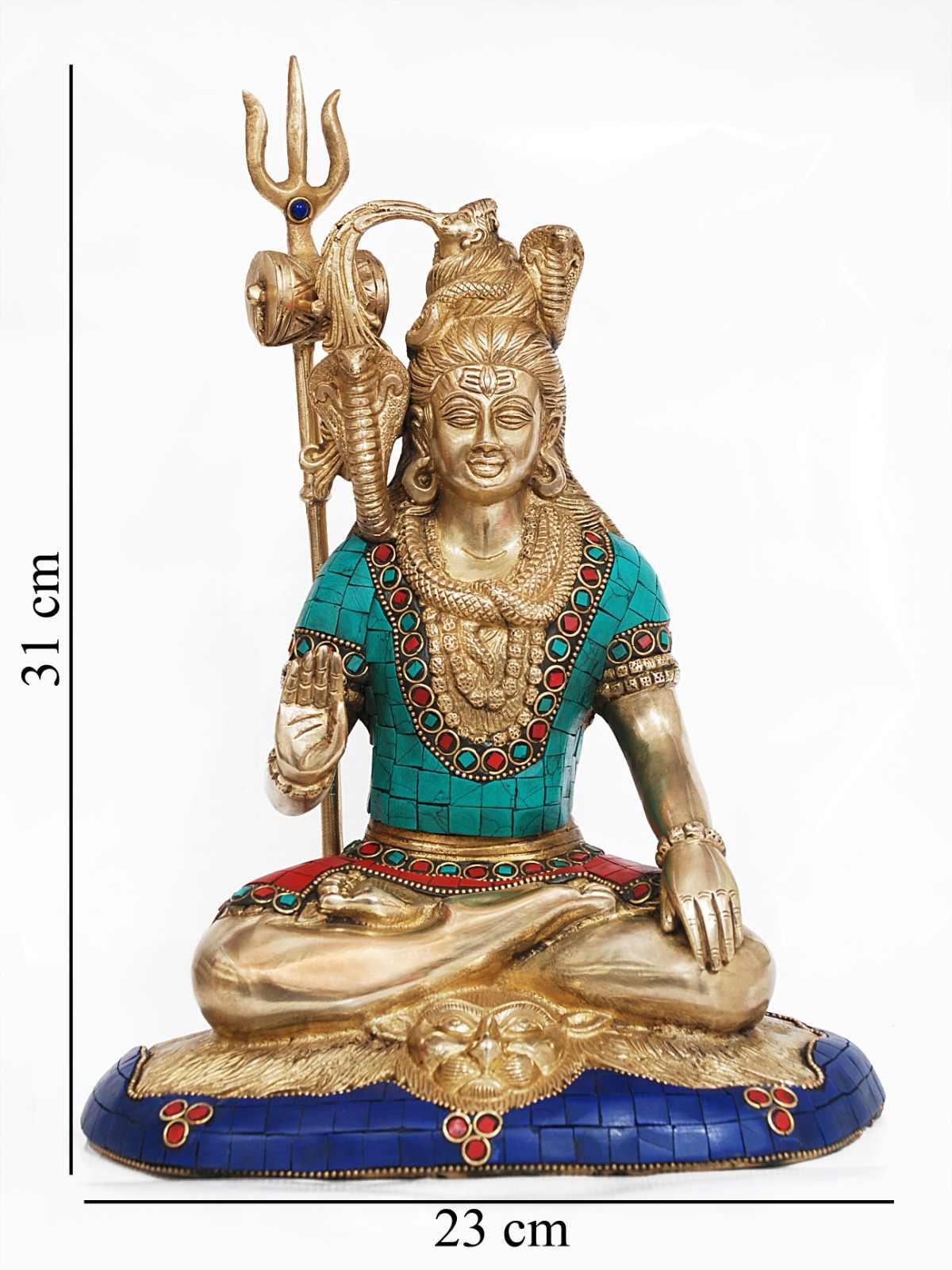 Shiv Ratan Kendra Genuine Ashtdhatu Decorated Shiv Ji Murti for Pooja, Temple, Decor or Gifting