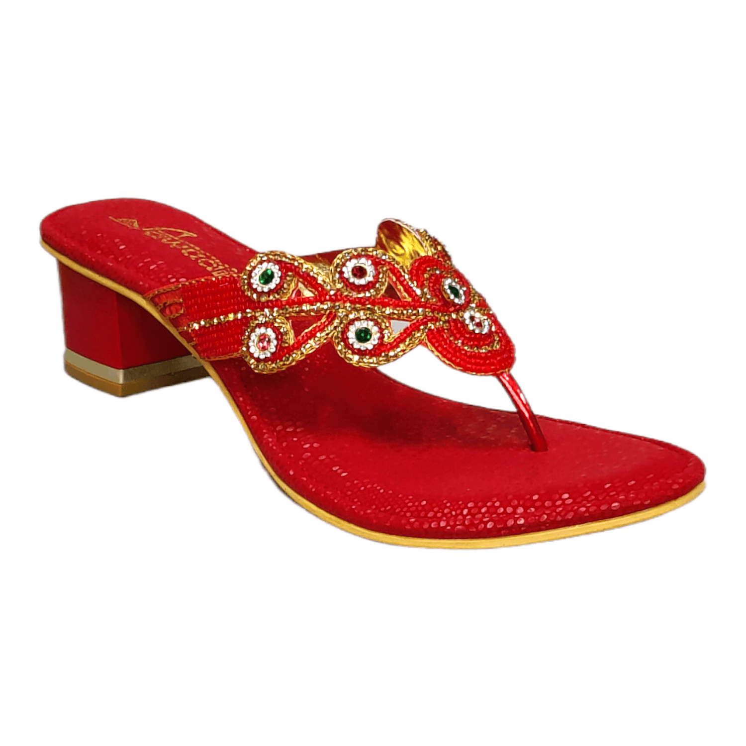 Women Sandal Indian Traditional Party Wear Heel Ethnic Bridal Wedding Shoes  | eBay