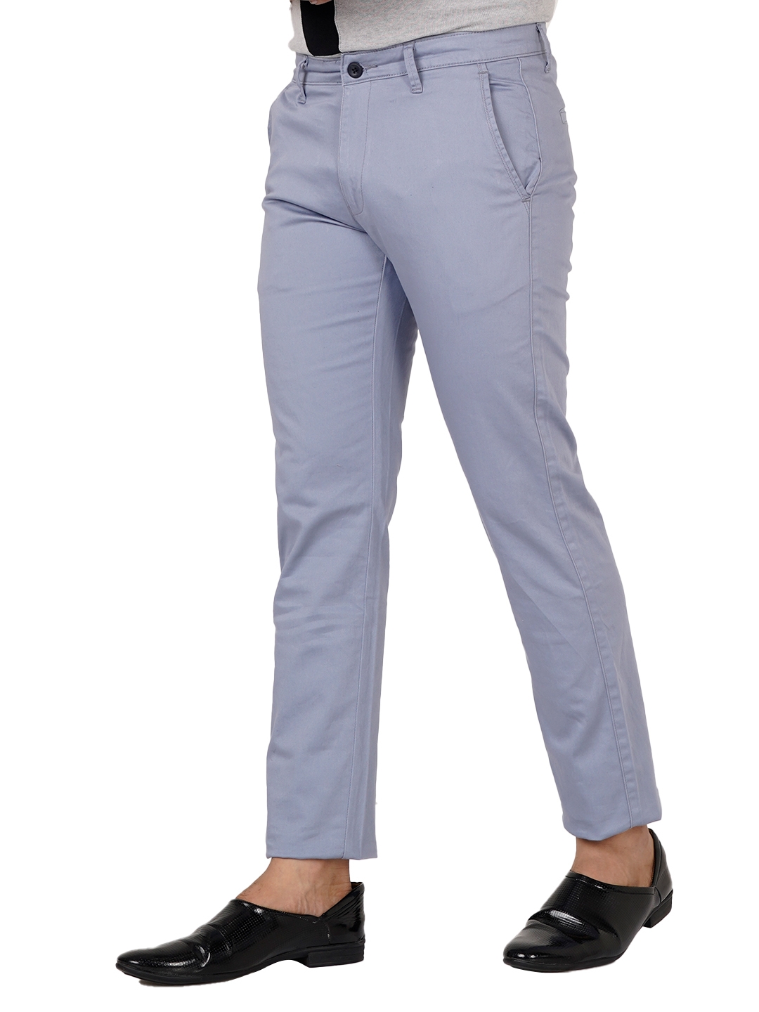 D'cot by Donear | D'cot by Donear Men's Blue Cotton Trousers 1