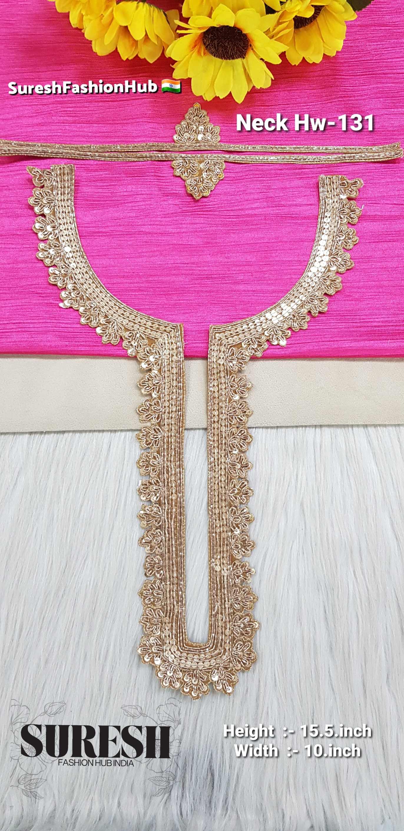 Zardosi Regal Vine Neckline – Design HW-131