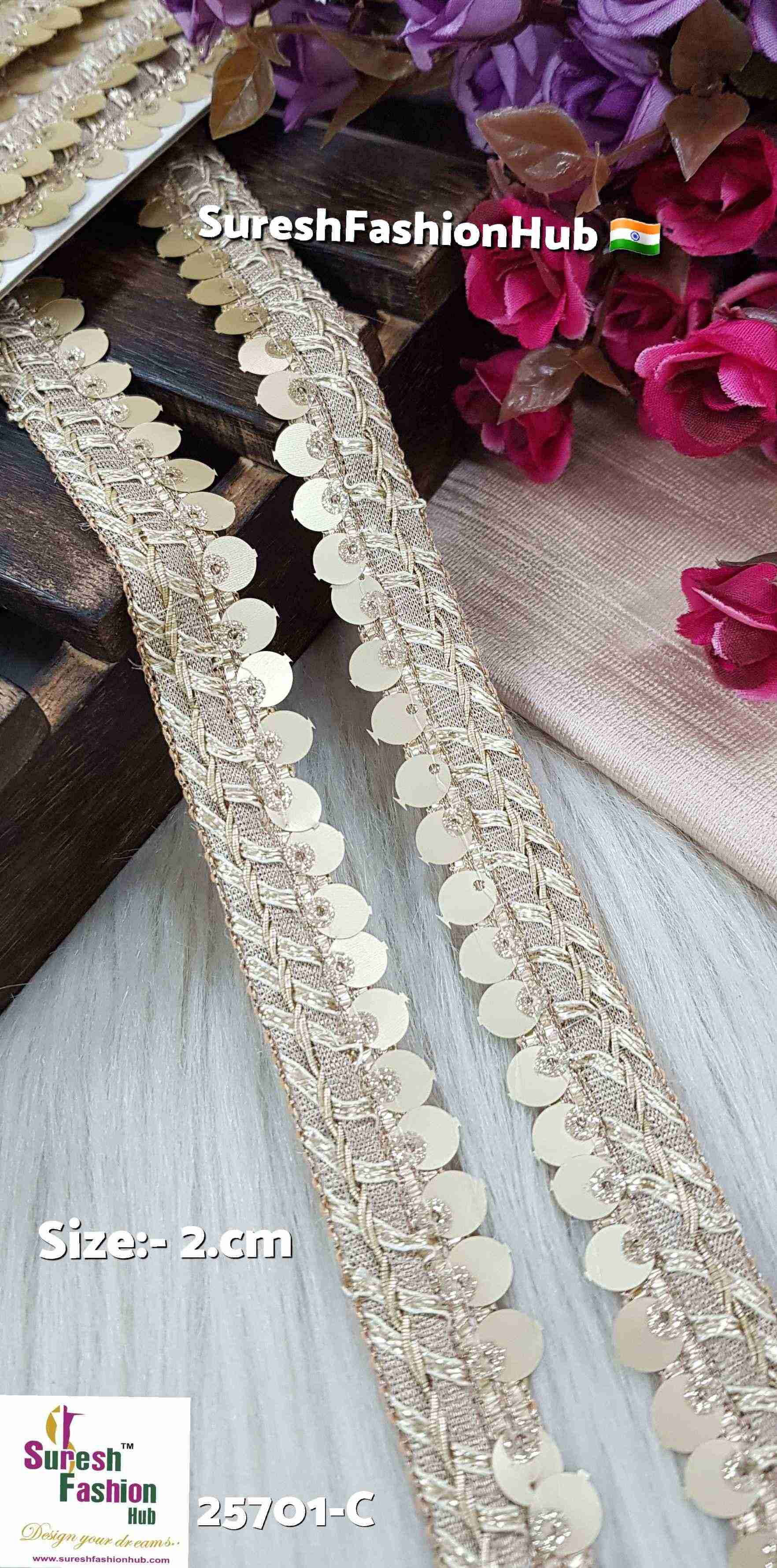 Pearl Dori Gota Jhalar Lace