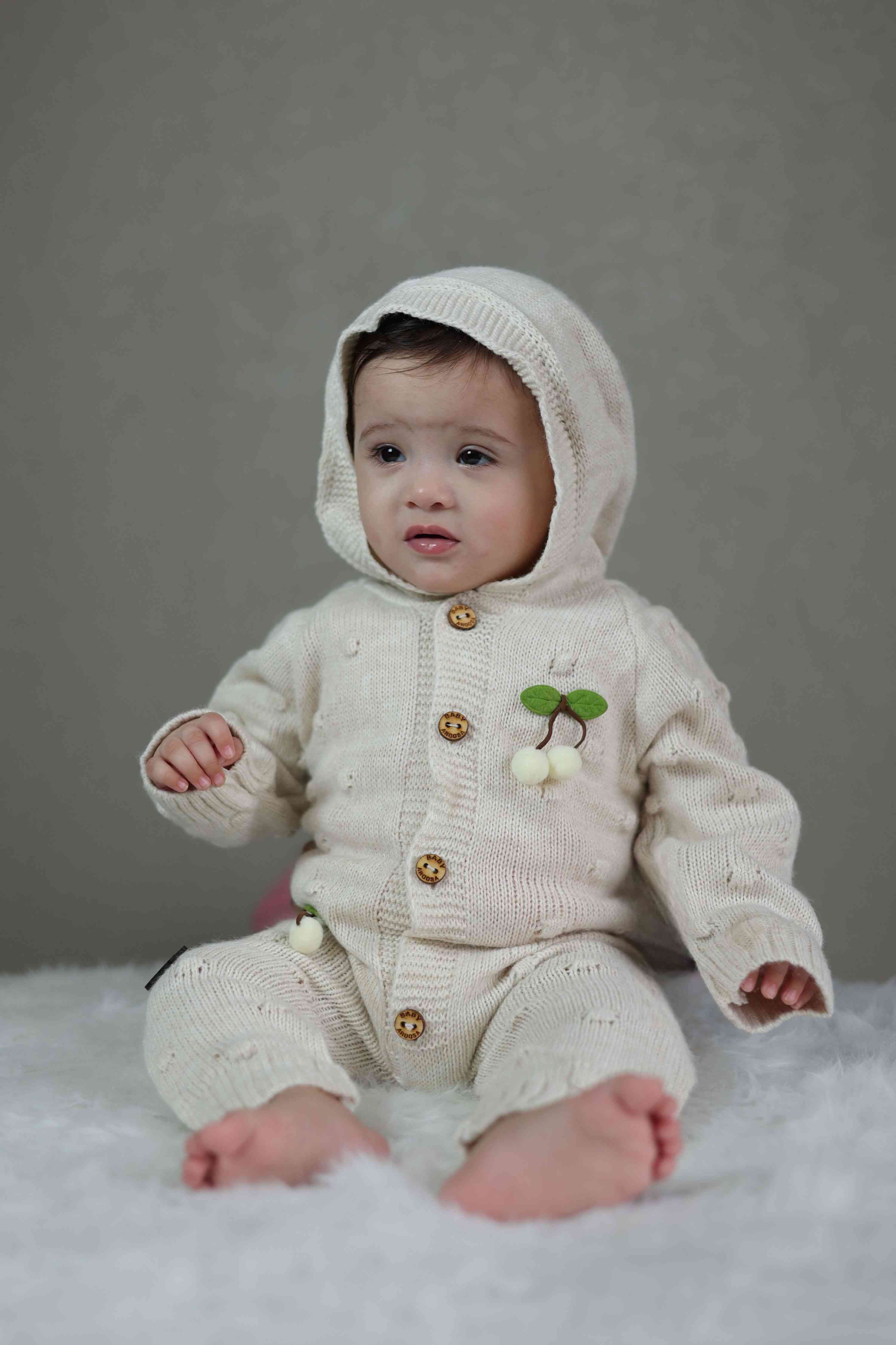 Caramel Cherry Knitted Winter Jumpsuit
