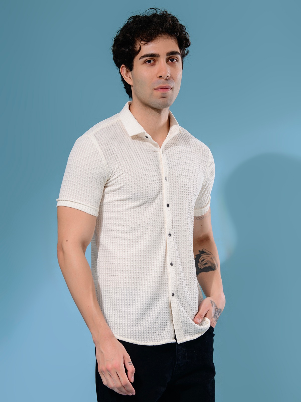 ALBION MENS NEW GARAGE 4 (CREAM) SHIRT