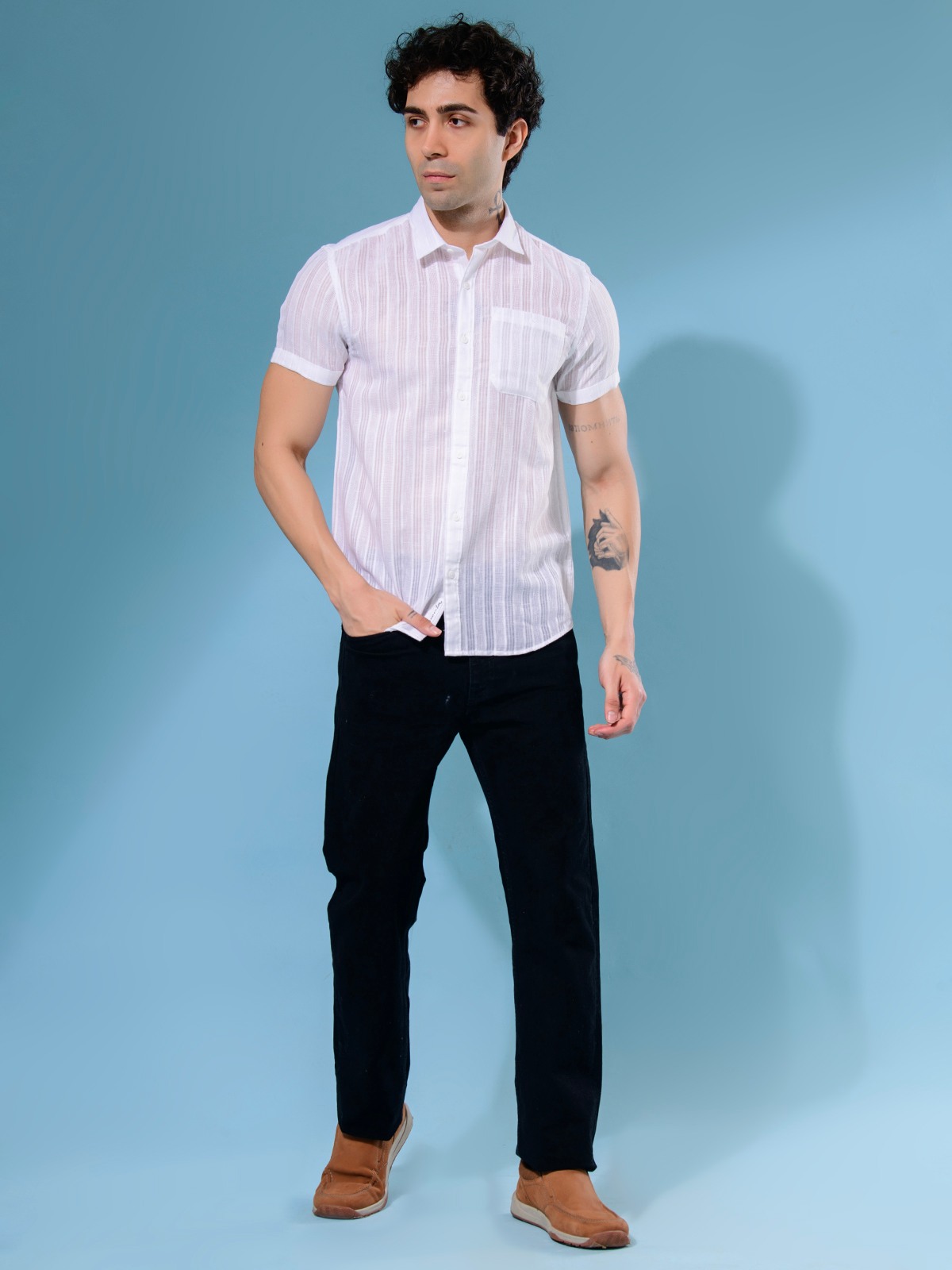 ALBION MENS MOF WHITE SHIRT