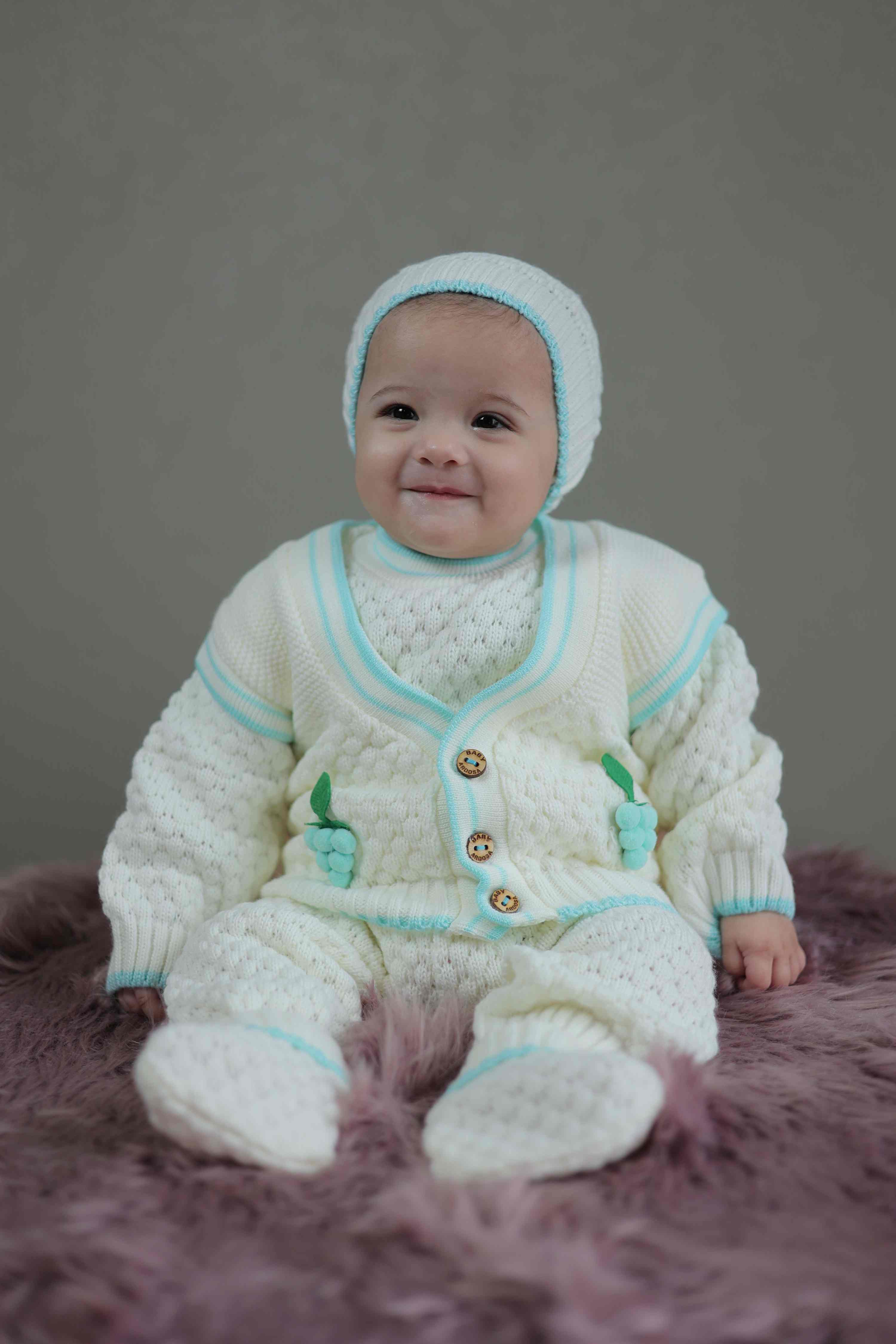 The Ocean Grape Romper Set(5 PCs Set)