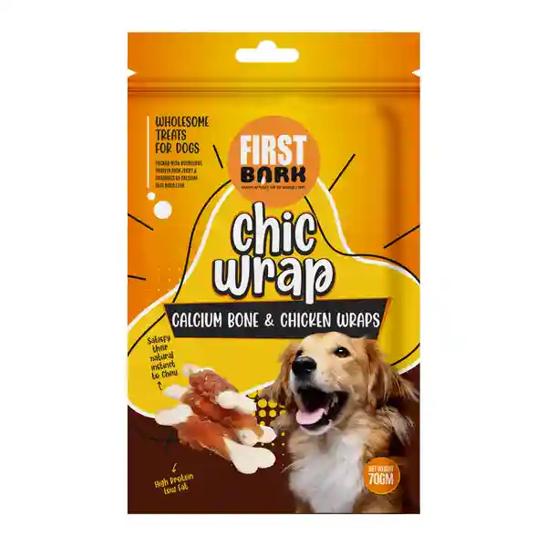 First Bark White Calcium Bone Twined by Chicken 70g