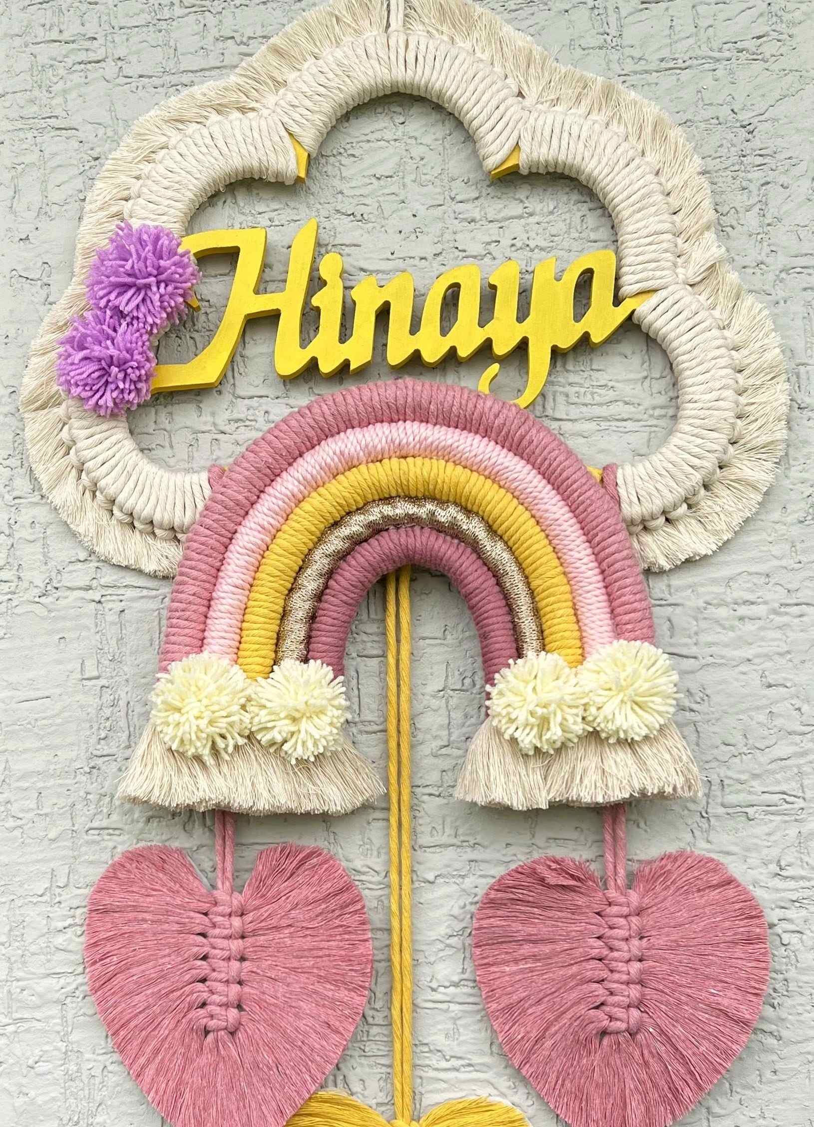 "Rainbow Cloud" Hanging with Name personalisation