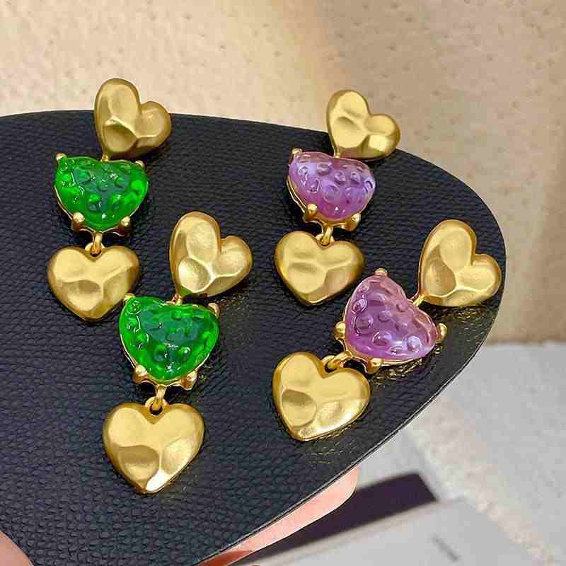 TRIPLE HEART HANGINGS GREEN