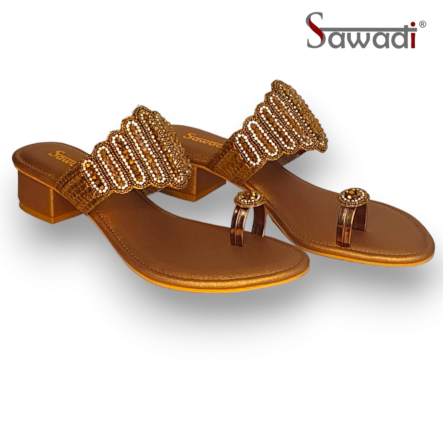 Sawadi Women Toe-Ring Heel chappals