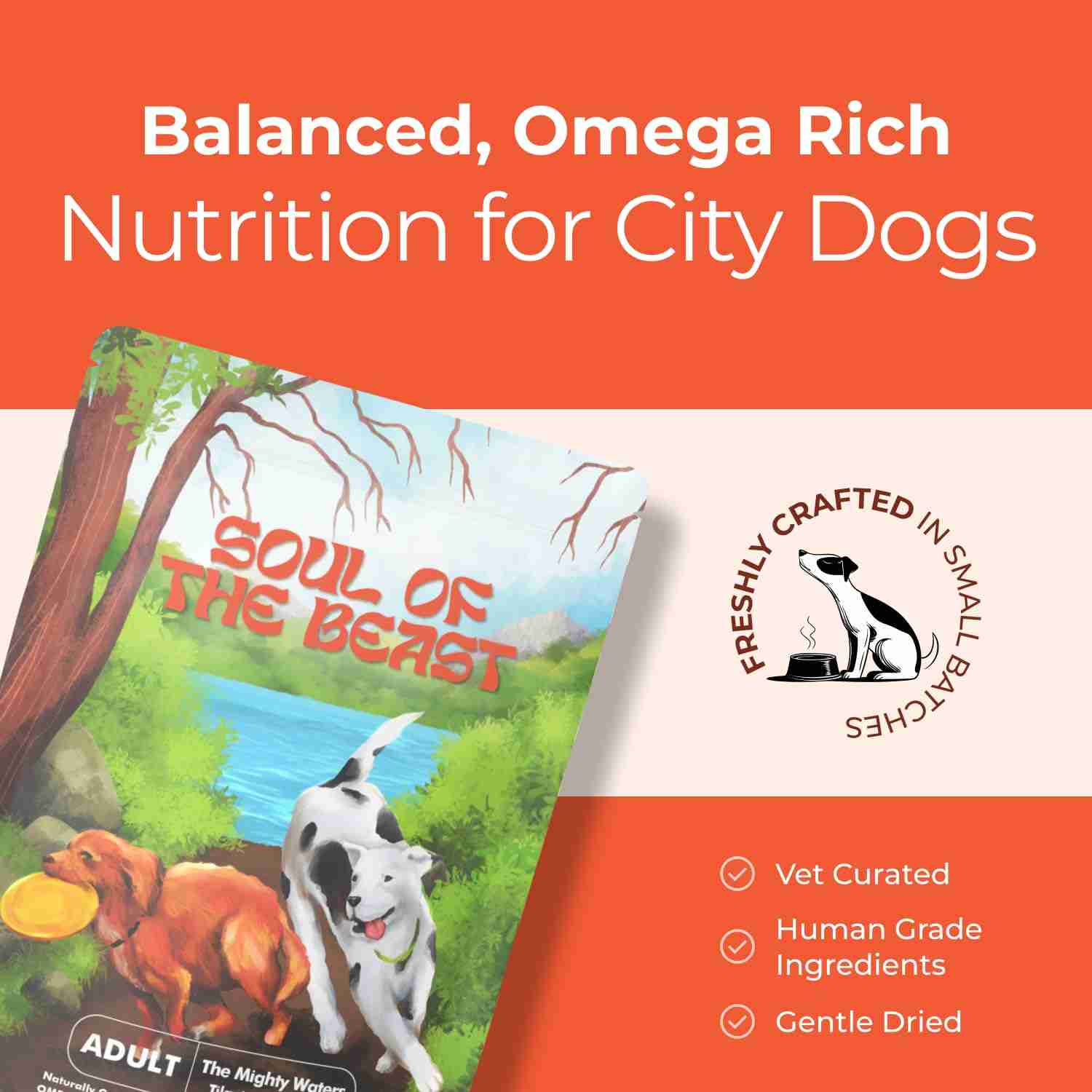 Human and the Beast The Mighty Waters Dry Food for Dogs, 1 kg