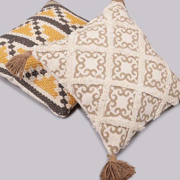 Harold Meagan | Hand Woven Indoor/Outdoor Cushion Cover Set (Pack Of 2) 16*16 Inches 2