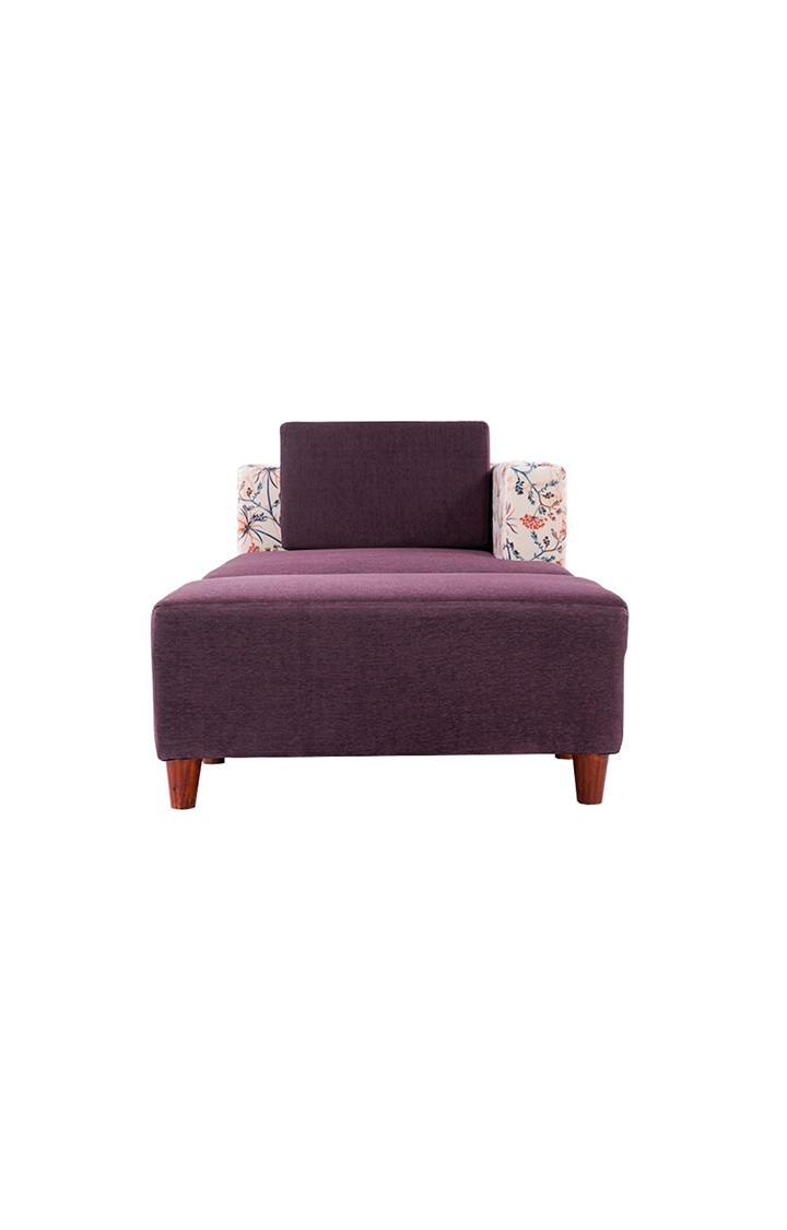 neudot Hailey Fabric Chaise Lounger LHS in Floral Paradise Purple Colour