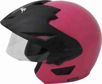 TVS Half face CRUISER WITH PEAK Motorbike Helmet (Pink)