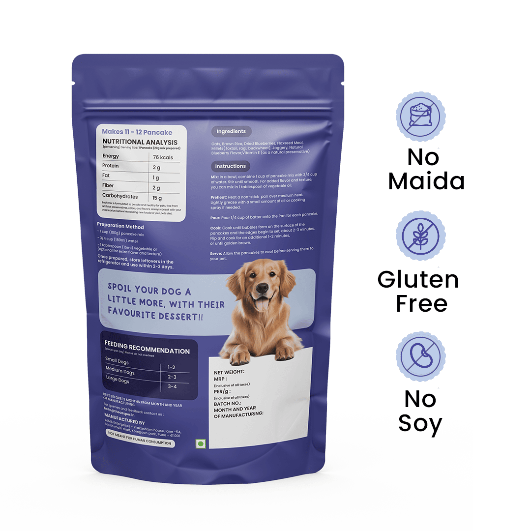 Casper Pancake Mix Blueberry Flavour Dog Treat - 250g