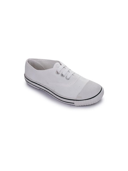 Unisex Prefect Canvas White School Shoes