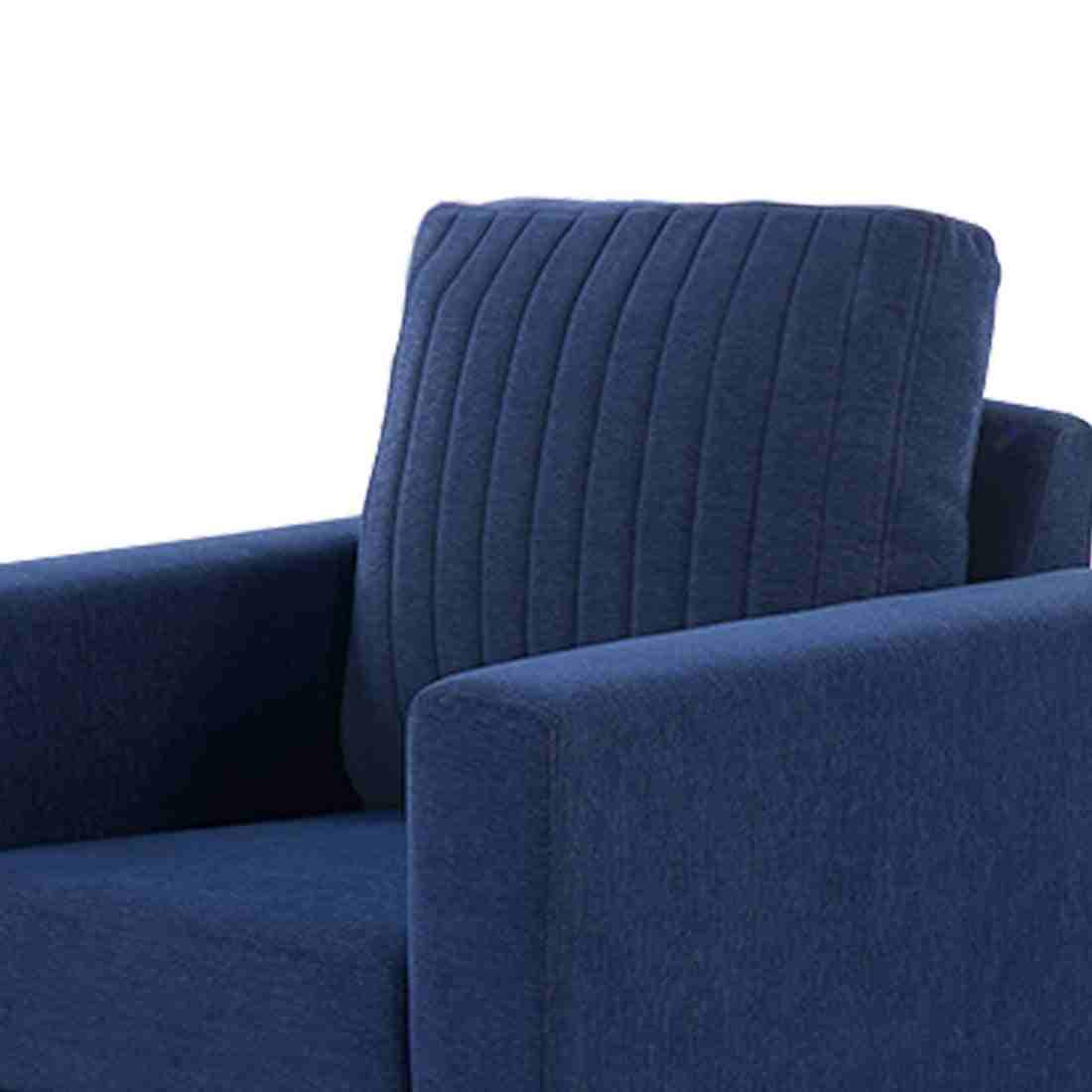 neudot Roman Sofa for Living Room |1 Person Sofa|Premium Fabric with Cushioned Armrest | Solid Wood Frame|1 Seater in Cobalt Blue Color