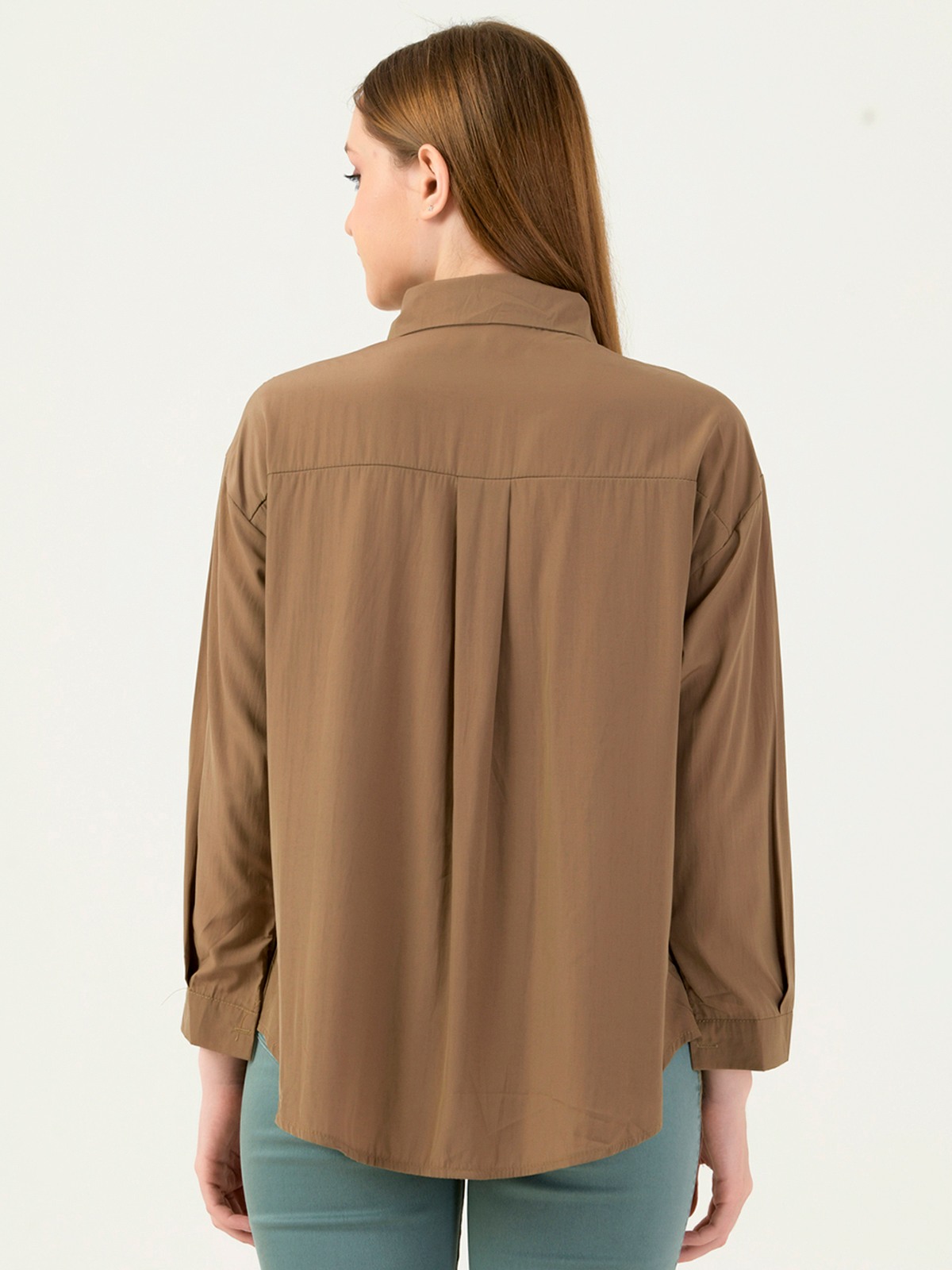 Albion Women Smart Premium Brown Casual Shirt