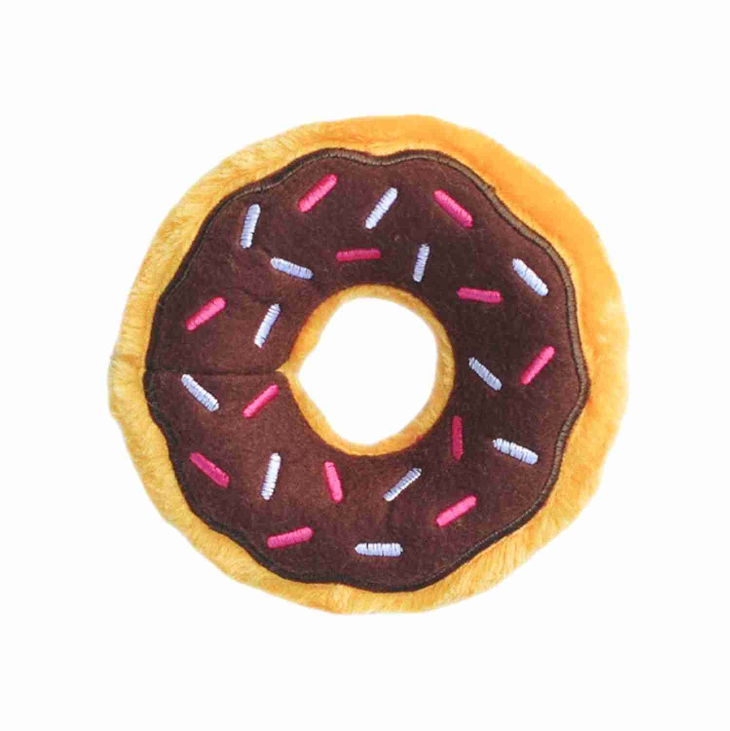 Zippy Paws Junior Donutz Dog Toy, Chocolate
