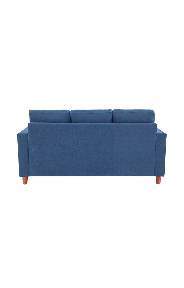 neudot Roman Sofa for Living Room |3 Persons Sofa|Premium Fabric with Cushioned Armrest | Solid Wood Frame|3 Seater in Dusky Blue Color
