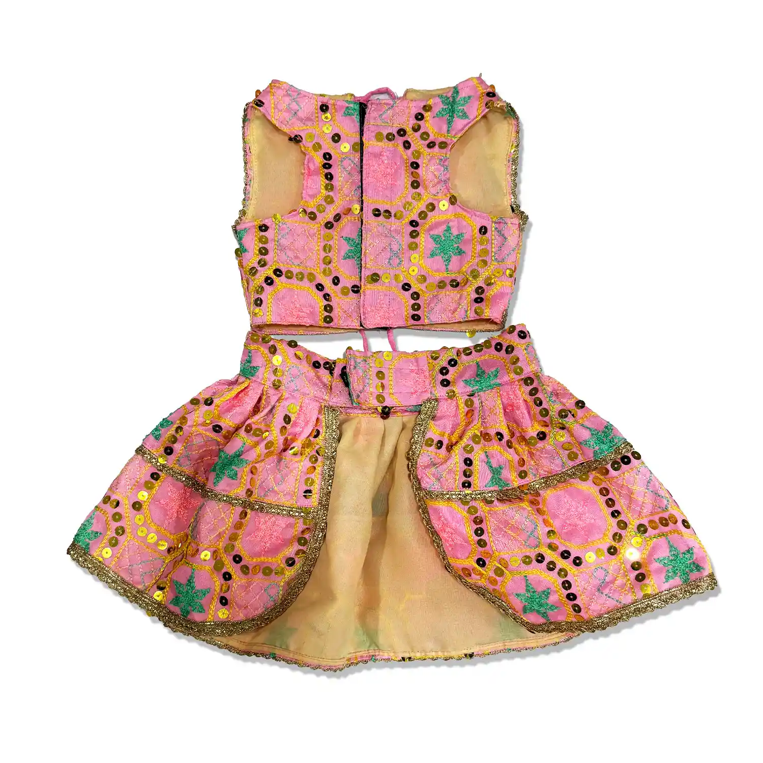 PawsIndia Traditional Desi Diva – Lehenga Choli Set For Cat, Pink