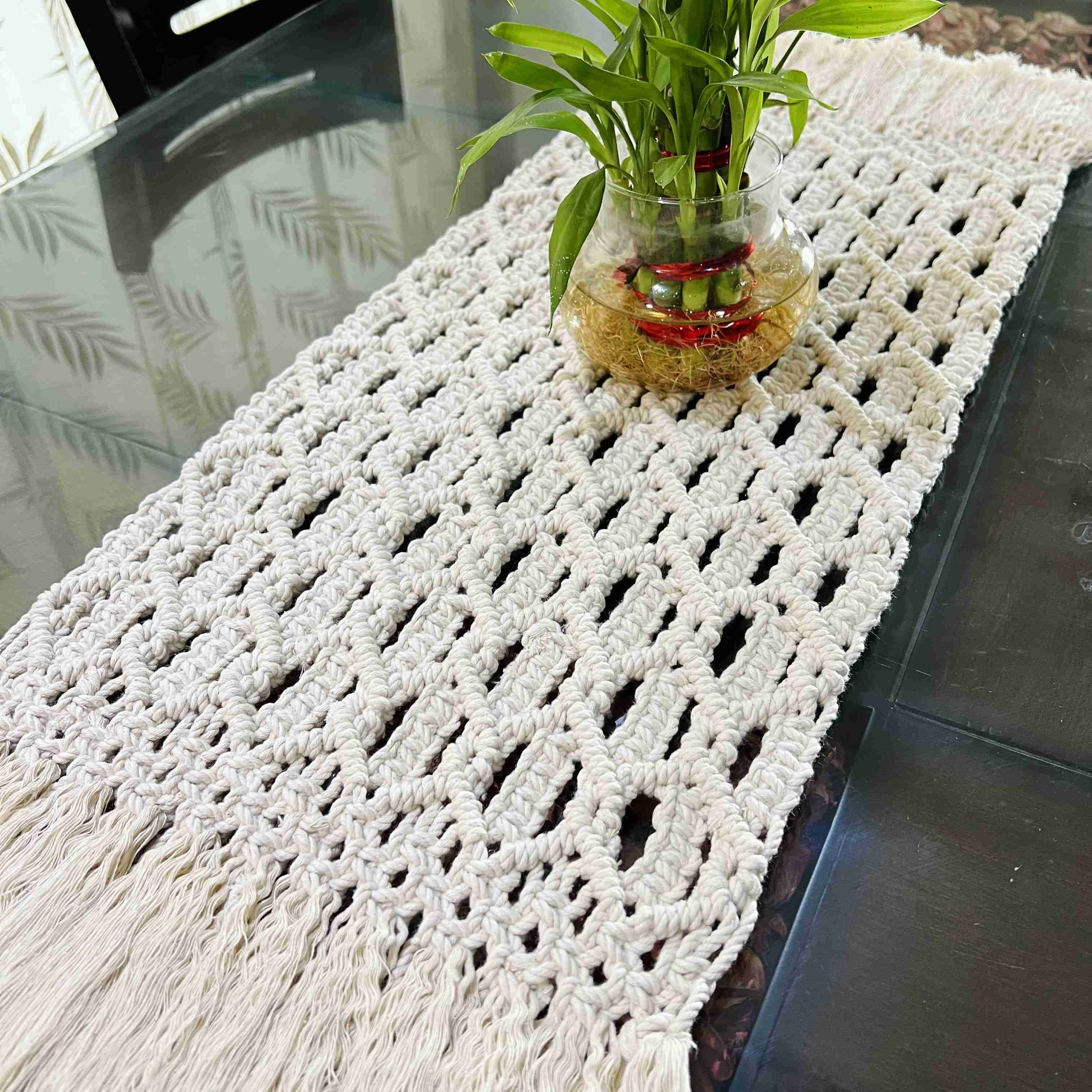 Macrame Rectanglar Table Mat