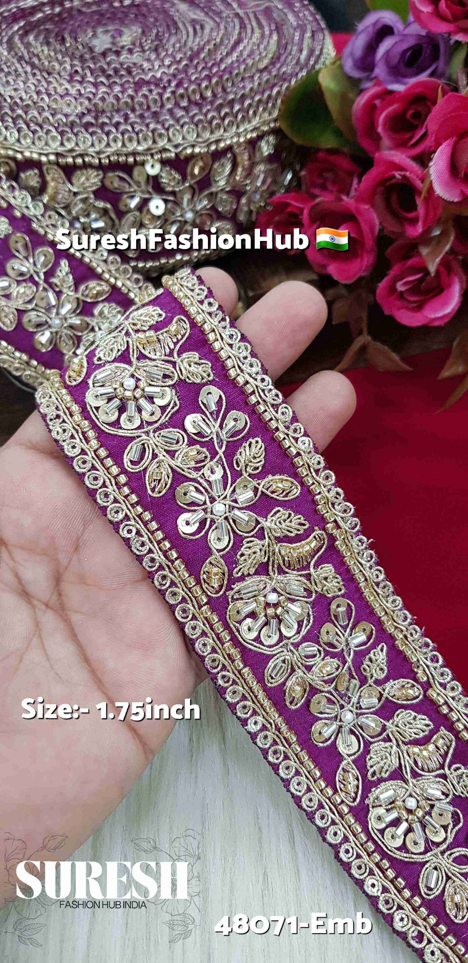 Majestic Magenta Zari Dori Lace