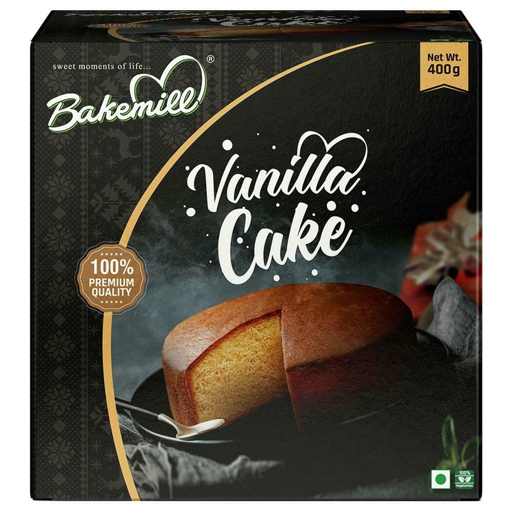 Bakemill Veg. Vanilla Cake 400 G (Carton)