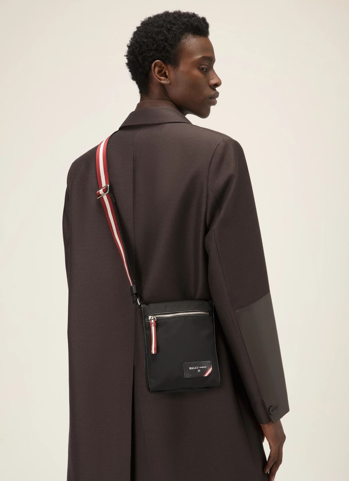 Fincher Nylon Crossbody Bag In Black