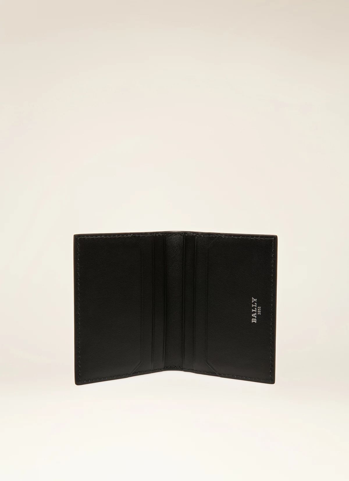 Balder Recycled Leather Card Holder In Black